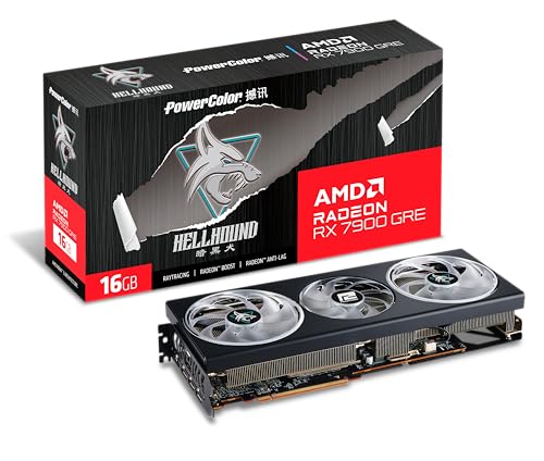 Tarjeta Gráfica PowerColor AMD Radeon RX 7900 GRE Hellhound OC 16GB GDDR6