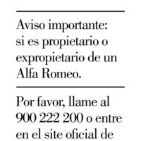 Desearás recibir esta llamada a revisión de Alfa Romeo