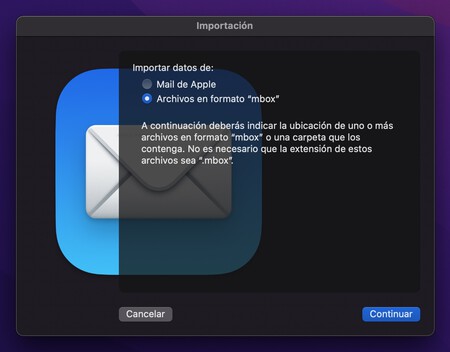 apple mail importar mbox