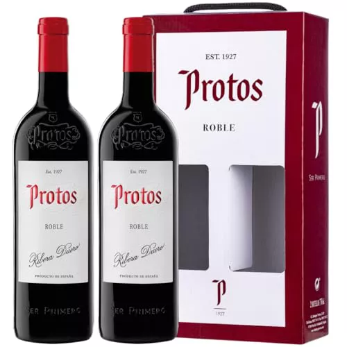 Protos Roble, Tempranillo, Estuche Vino Tinto, Ribera del Duero, 2 botellas 75cl