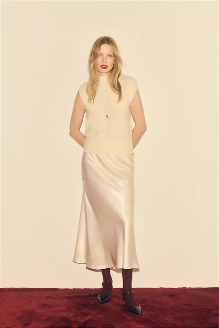 Falda Elsa Seda Blanco Mod Oi25 Eseoese 12 L 1