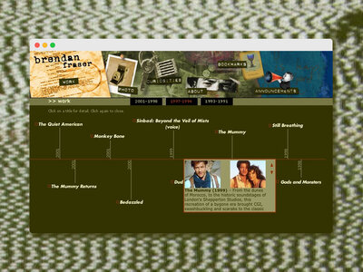 Una web "momificada": la página de Brendan Fraser no ha cambiado desde 2005