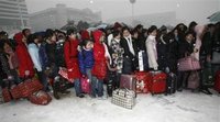 Millones de viajeros chinos varados por el temporal de nieve