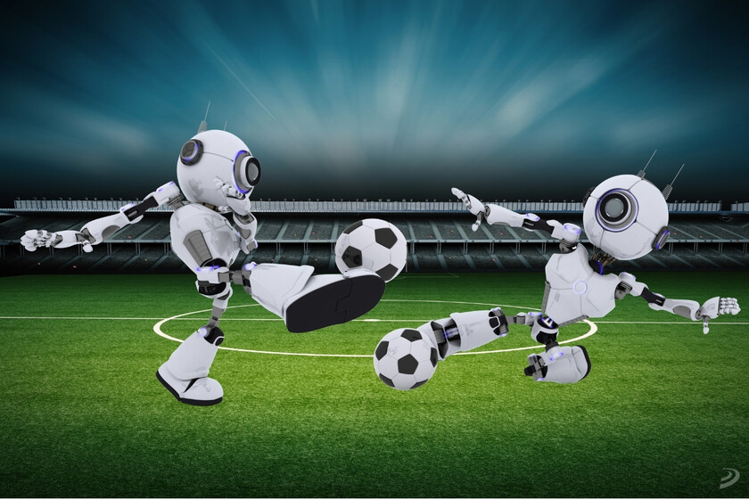 Un partido de fútbol entre robots 