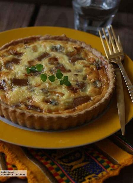 Quiche de calabaza, membrillo y gorgonzola. Receta