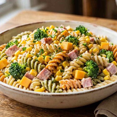 Cómo hacer ensalada de pasta fría cremosa con 1 lata de elotes: la receta más fácil y deliciosa para el fin de semana