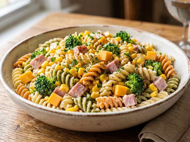 Cómo hacer ensalada de pasta fría cremosa con 1 lata de elotes: la receta más fácil y deliciosa para el fin de semana