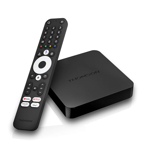 Thomson Streaming Box 240, 4K UHD, Google TV, Google Voice Control,WiFi, Googlecast Built-in