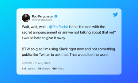 Tweet de Rod Fergusson