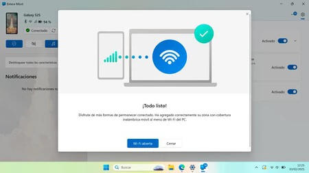 Punto de acceso WiFi instantáneo en el Samsung Galaxy S25