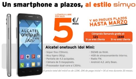Simyo comienza a vender móviles libres a plazos sin permanencia