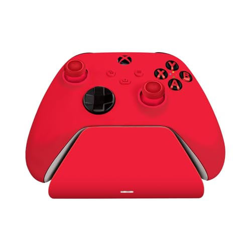 Razer Universal Quick Charging Stand (Pulse Red) - Soporte de carga rápida para los mandos de Xbox (carga rápida, compatibilidad universal para mandos nuevos y antiguos) Rojo