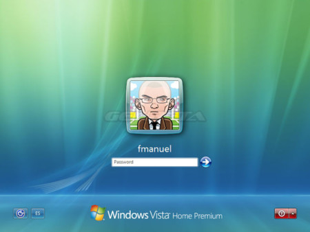 Pantalla de inicio de Windows Vista