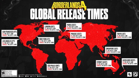 Horarios De Lanzamiento Borderlands 4