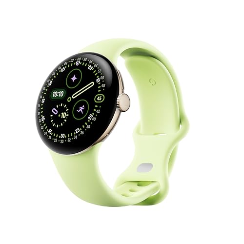 Google Pixel Watch 4 (41 mm) - Smartwatch Android con Seguimiento de la el Estado físico, y la Ayuda de Gemini - Caja de Aluminio en Color Oro Champagne - Correa Deportiva en Color Verde Lima - Wi-Fi