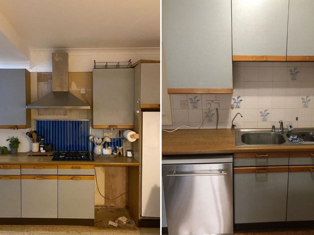Tenían una cocina horrible y viejuna, y con esta reforma sin obras con y un presupuesto low cost la transformaron en una cocina luminosa y acogedora