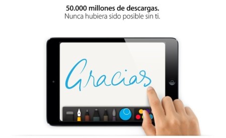 Apple anuncia la descarga 50.000 millones y al ganador de la tarjeta regalo de 10.000 dólares