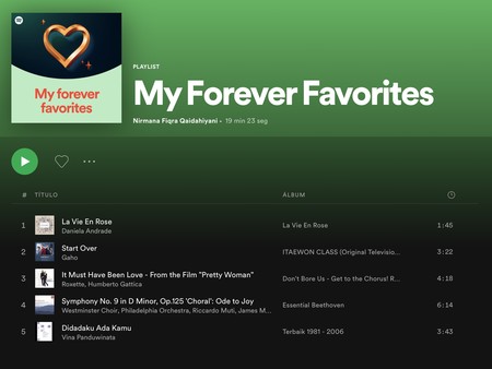 Así es 'Mis eternos favoritos', lo nuevo de Spotify para compartir en redes sociales nuestras canciones de siempre