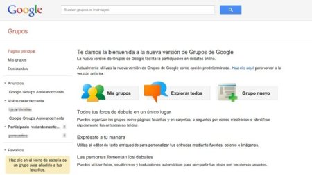 Los Grupos de Google también renuevan su apariencia