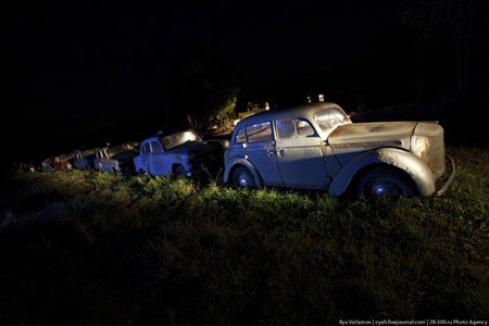 Coches abandonados en Rusia