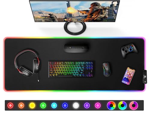 Gimars Alfombrilla Ratón Gaming RGB