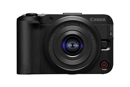 Canon EOS R50 V + RF-S 14-30mm F4-6.3 IS STM PZ - Cámara para Vlogging Compatible con Objetivos Canon RF | Ideal Vlogs y Viajes | Conexión Bluetooth