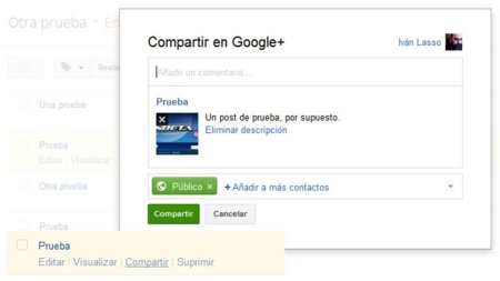 Comparte en Google+ los posts de tu blog en Blogger apenas los publiques