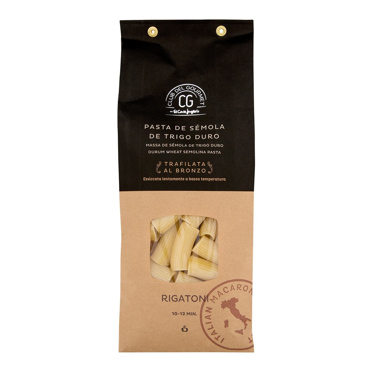 Pasta Rigatoni Club del Gourmet 500 gramos.

