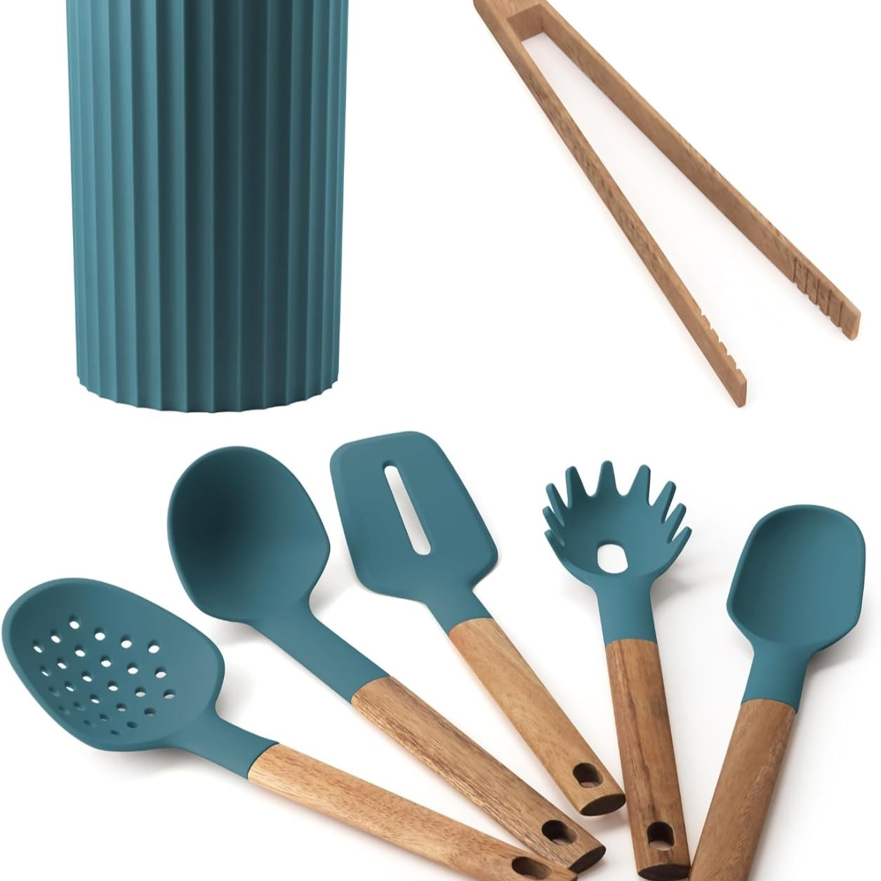 MasterChef - Set de 6 utensilios de silicona con bote Masterchef.