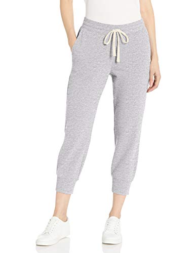 Amazon Essentials Pantalones Jogger Deportivos Estilo Capri de Forro Polar (Disponibles en Tallas Grandes) Mujer, Gris Claro Mezcla, M