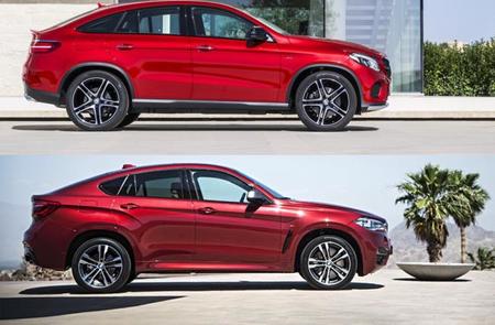 Comparativa visual entre el Mercedes-Benz GLE Coupé y el BMW X6