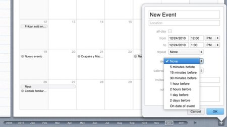 El regalo de navidad de MobileMe: alertas en el calendario de su aplicación web