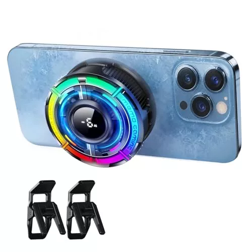 Enfriador magnético de teléfono para juegos, ventilador de refrigeración de iPhone celular para clima caluroso, Enfriador móvil RGB portátil para funda celular, ventilador para teléfono, iPad