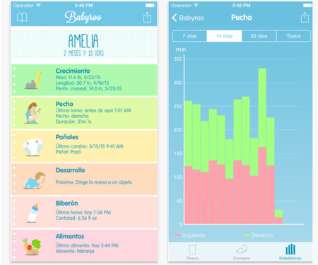 Babyroo: una app con la que podrás hacer un seguimiento del crecimiento y de las rutinas de tu bebé