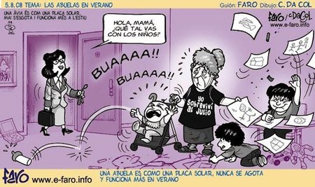 Abuelos que sobreviven al verano