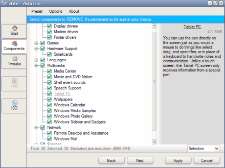 vLite, para retocar tu instalación de Windows Vista