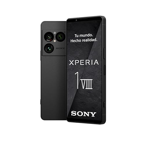 Sony Xperia 1 VIII - Pantalla OLED HDR FHD+ de 6,5" 19,5:9 120Hz, Triple cámara con Nuevo teleobjetivo, Xperia AI, Batería 2 días, Audio 3,5 mm, Dual SIM, Negro Grafito