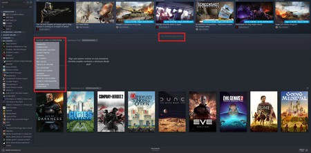 Ordenar Biblioteca Steam