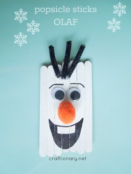 Manualidades Frozen Olaf Palitos