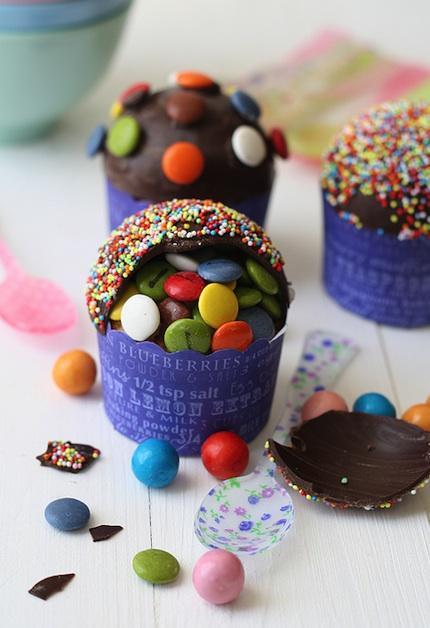 Cupcakes piñata para hacer con niños