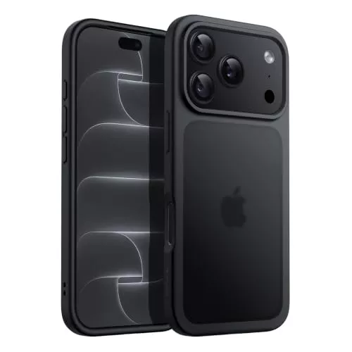 JETech Funda Mate para iPhone 18 Pro, Negro