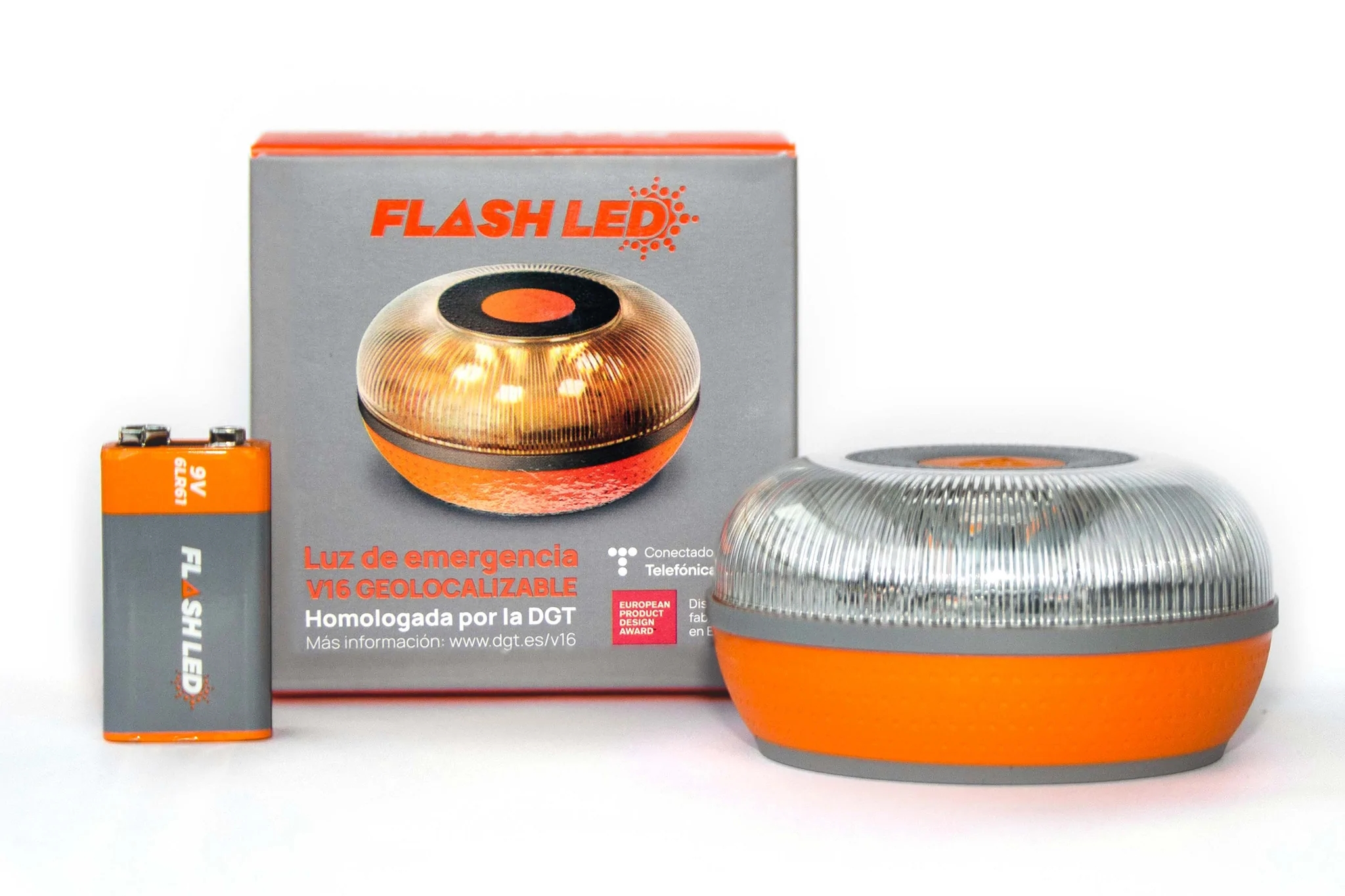 FlashLED SOS Baliza V16 con Geolocalización Conectada IoT