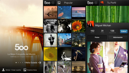 500px llega por fin al iPhone