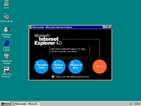 Windows 95 actualizado con Internet Explorer 4