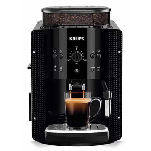 Krups Roma EA810870 - Cafetera superautomática, molinillo cónico de metal, con selección e intensidad de café, Boquilla vapor, 2 boquillas, incluye kit limpieza