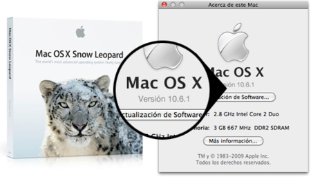 Primeros detalles de la actualización 10.6.1 de Snow Leopard