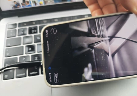 El endoscopio conectado al teléfono