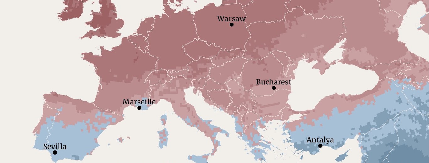 El Reino Unido tiene fama de nublado, pero no es el cielo más gris de Europa: el mapa de la NASA que reúne 25 años de nubes