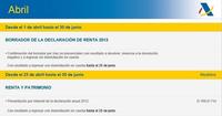En abril declaraciones mil, borrador y renta ya estan aqui 