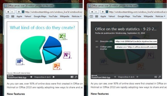 Documento "embedido" de Office Web Apps